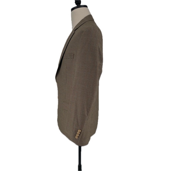 Lauren Ralph Lauren Men's Blazer 44R Brown Cream Herringbone Business - Picture 8 of 10